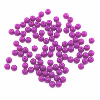 Akrylové neonové korálky - fialové - ∅ 8 mm - 10 ks