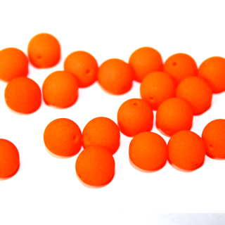 Korálky Estrela NEON - oranžové - ∅ 8 mm - 10 ks