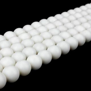 Přírodní shell perla - matná - bílá - ∅ 8 mm - 1 ks