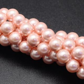 Přírodní shell perla - matná - pudrově růžová - ∅ 8 mm - 1 ks