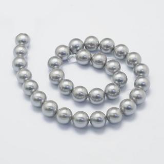 Přírodní shell perla - stříbrná - ∅ 8 mm - 1 ks