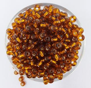 Rokajl Preciosa 6/0 - transparentní medově zlatá- 17090 - 1 g