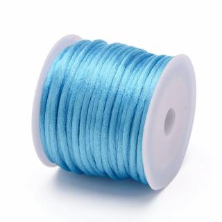 Saténová šňůra - ∅ 1 mm - 30 m - 1 ks Barva: Modrá