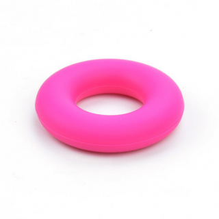 Silikonové kousátko - kruh - tmavě růžové - ∅ 43 mm - 1 ks