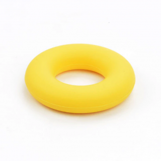 Silikonové kousátko - kruh - žluté - ∅ 43 mm - 1 ks