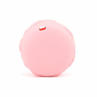 Silikonové kousátko - světle růžové - makronka - ∅ 60 x 29 mm - 1 ks