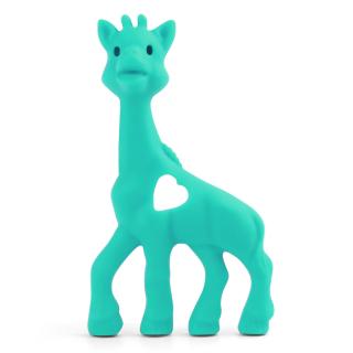 Silikonové kousátko - tmavě tyrkysové - žirafa - 97 x 55 x 17,5 mm - 1 ks
