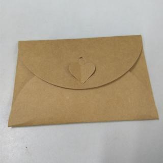 Skládací papírová dárková krabička - psaníčko - hnědá - 10,5 x 7 cm - 1 ks