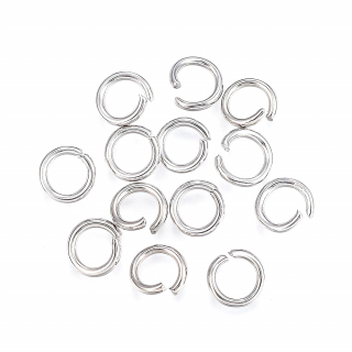 Spojovací kroužek z nerezové oceli - platinový - Ø 6 mm - 1 ks
