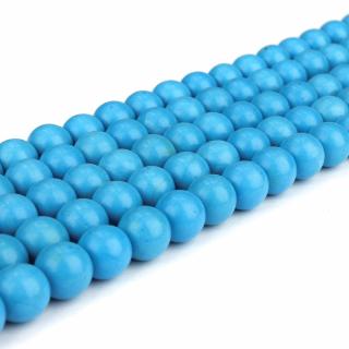 Syntetický tyrkys - modrý - ∅ 6 mm - 1 ks