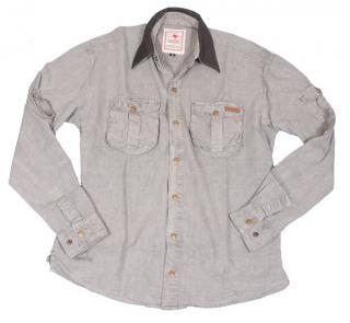 Australská košile Leeton Shirt, grey Barva: Grey, Velikost: M