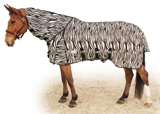 Síťová deka KenTaur s krkem a laclem, zebra Barva: Zebra, Velikost: 135