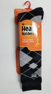Termopodkolenky Heat Holders Barva: Káro/černá,šedá, Velikost: 37-42