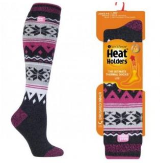Termopodkolenky Heat Holders Barva: Norský vzor černá/růžová, Velikost: 37-42