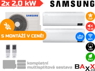 Samsung Wind-Free Comfort Sestava 2x 2,0 kW + 4,0 kW s montáží v ceně!