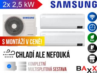 Samsung Wind-Free Comfort Sestava 2x 2,5 kW + 4,0 kW s montáží v ceně!