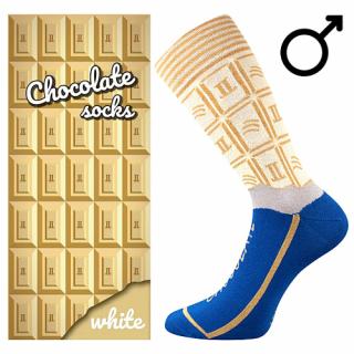 Ponožky Chocolate white modrá Velikosti Lonka II: 42-45 ( 28-30)