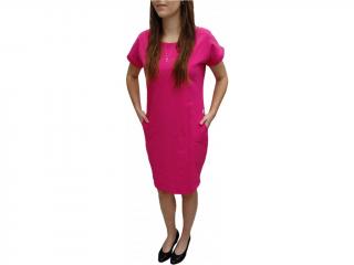 Šaty Elain růžové s kapsami Velikosti Elain: L