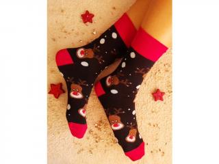 Vánoční ponožky Pondy černá Velikosti Pondy: 43-46