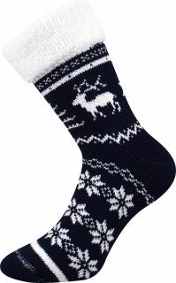 Vánoční ponožky teplé Norway- modré Velikost Boma-ponožky: 35-38