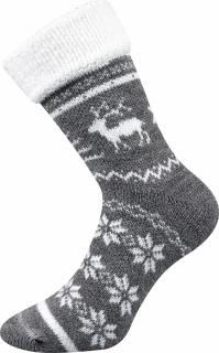 Vánoční ponožky teplé Norway-šedé Velikosti Comfort: 35-38 (23-25)