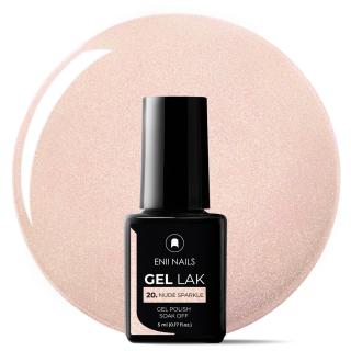 Gel lak 20. Nude Sparkle 5 ml