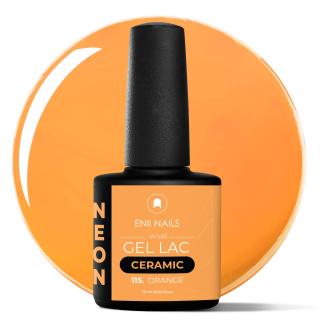 Gel lak Ceramic 115. Orange - gelový lak bez HEMA, 10 ml