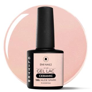 Gel lak Ceramic 130 Nude Spark - gelový lak bez HEMA, 10 ml