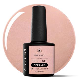 Gel lak Ceramic 135 Nadia Glitter - gelový lak bez HEMA, 10 ml