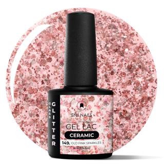 Gel lak Ceramic 149 Old Pink Sparkles - gelový lak bez HEMA, 10 ml