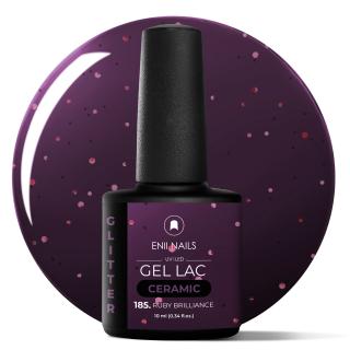 Gel lak Ceramic 185 Ruby Brilliance - gelový lak bez HEMA, 10 ml