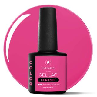 Gel lak Ceramic 203 Pink Boldness - gelový lak bez HEMA, 10 ml