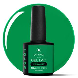 Gel lak Ceramic 250 Deep Green - gelový lak bez HEMA, 10 ml