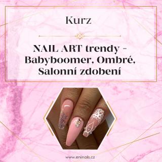 Kurz NAIL ART trendy - Babyboomer, Ombré, Salonní zdobení Praha 2024: 16. - 17. 7. 2024