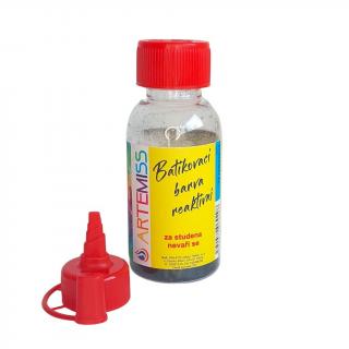 Batikovací reaktivní barva(batika za studena) Vyberte odstín: 14 černá, Vyberte velikost: 5g(100ml)