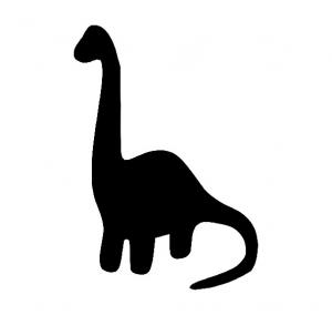 Brontosaurus - plastová šablona 098 Rozměr: A 6,5x9cm