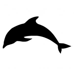 Delfín - plastová šablona 231 Rozměr: A 6,5x9cm