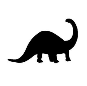 Dinosaurus - plastová šablona 138 Rozměr: A 6,5x9cm