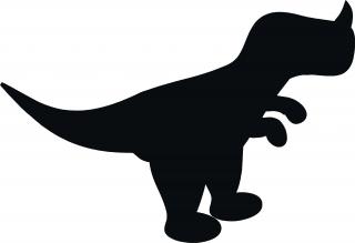 Dinosaurus - plastová šablona 447 Rozměr: B 14,5x14,5cm