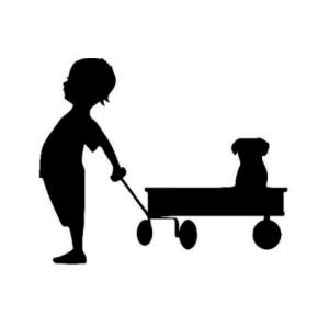 Dítě s vozíkem - plastová šablona 146 Rozměr: B 14,5x14,5cm
