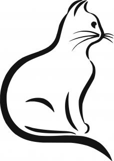 Kočka - plastová šablona 275 Rozměr: B 14,5x14,5cm