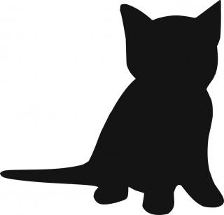Kočka - plastová šablona 297 Rozměr: A 6,5x9cm