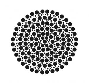 Mandala - plastová šablona 262 (29x29cm) Rozměr: G 29x29cm