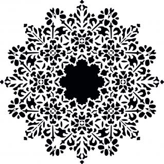 Mandala  - plastová šablona 345 (29x29cm) Rozměr: G 29x29cm