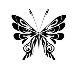 Motýl - plastová šablona 001 Rozměr: C 14,5x14,5cm