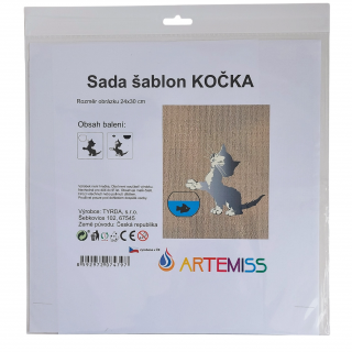 Sada šablon - Kotě s akváriem