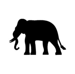 Slon - plastová šablona 150 Rozměr: A 6,5x9cm
