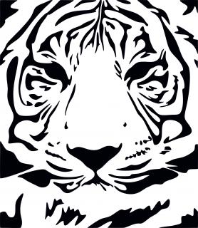 Tygr - plastová šablona 319 (29x29cm) Rozměr: G 29x29cm