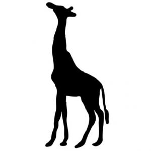 Žirafa - plastová šablona 057 Rozměr: A 6,5x9cm