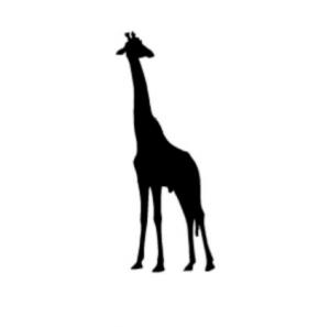 Žirafa - plastová šablona 100 Rozměr: A 6,5x9cm